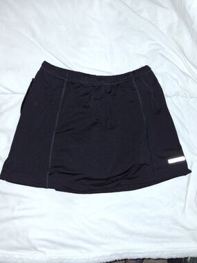 Black Athletic Skort with Reflective Accent